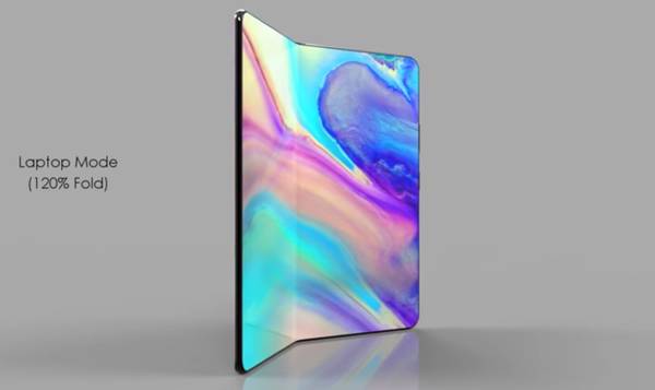 Le Huawei Mate X à écran fléxible - vue face avant avec ouverture 120 degrés