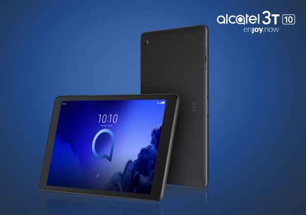 Tablette tactile Alcatel 3T10 TCl 2019, face avant et arrière Tablette tactile Alcatel 3T10 TCl 2019, face avant et arrière