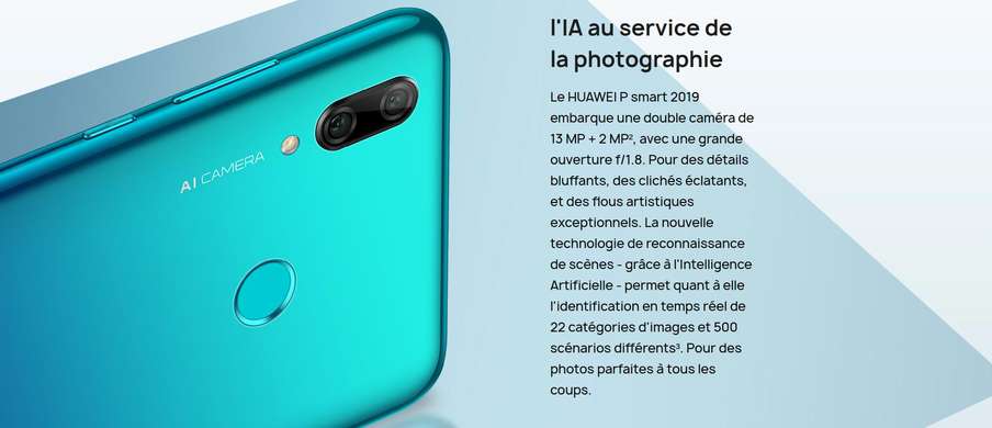 Huawei P Smart 2019, l'intelligence artificielle au service de la photographie