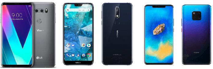 smartphone sans bordures du moment : déc 2018